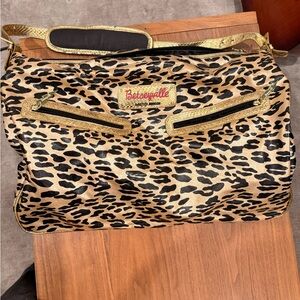 Vintage Y2K Betsey Johnson Leopard Print travel size Shoulder Bag